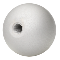 G+E Aluminium bolt knob silver, D=30 mm