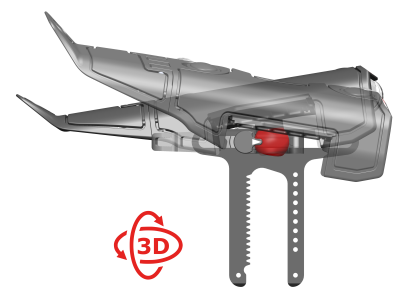 G+E Schaftbacke Smallbore Zahnstange +20mm, RH_7