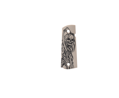 Hogue Griff Ivory Polymer 1911, Reaper Pattern_4