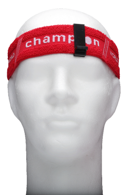 Champion Stirnband Rot mit Clip_1