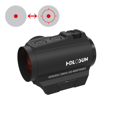 Holosun Reddot HS503G-U-BLK, 2 / 65 MOA, 1x20mm_4