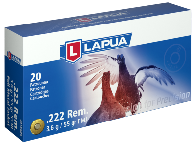 Lapua Cartouches .222Rem, FMJ 55gr S538_1