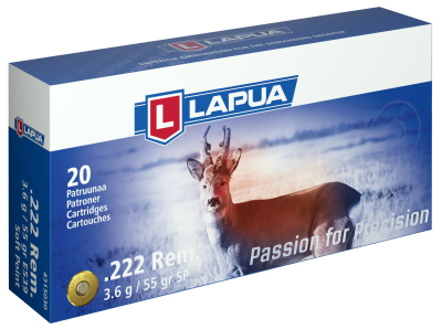 Lapua Cartridge .222Rem, SP 55gr E539_1