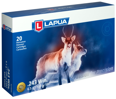 Lapua Cartridge .243Win, SP 100gr E497_1