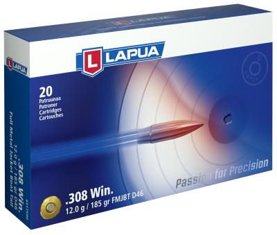 Lapua Cartridge .308Win, FMJBT 185gr D46_1