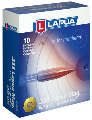 Lapua Cartridge .338Lapua Mag, FMJBT 250gr B408_1