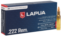 Lapua Kugelpatrone .222Rem, FMJ 55gr S569