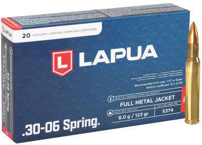 Lapua Cartouches .30-06Spr, FMJ 123gr S374_1