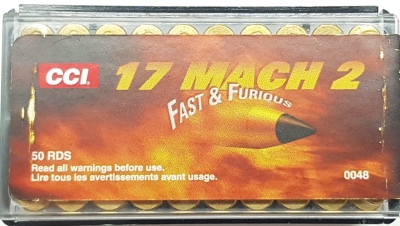 CCI KK cartridge .17Mach2, V-Max 17gr_1