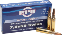 Prvi Partizan Kugelpatrone 7.5x55 Swiss SP 174grs