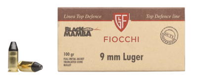 Fiocchi FFW-Patrone 9mmLuger, Black Mamba 100gr_1