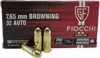 Fiocchi FFW-Patrone 7.65mm Brow. .32 Auto FMJ 73gr