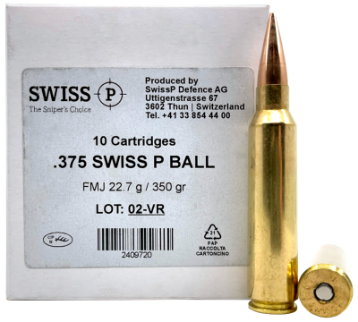 Swiss P Kugelpatrone .375 Swiss P Ball 350gr_1