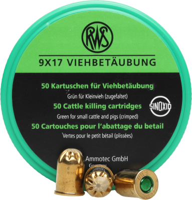 RWS Schlachtpatronen 9mm, Grün für Kleinvieh_1