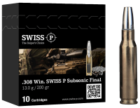 Swiss P Kugelpatrone .308Win Subsonic Final 200gr