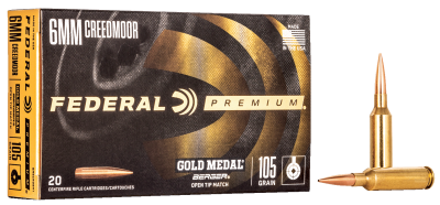 Federal cartridge GM 6mmCreedmoor, 105gr Berger _1