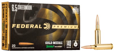 Federal cartridge 6.5Creedmore, 140gr, Gold_1