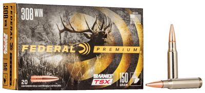 Federal cartridge .308Win., 150gr, Barnes TSX _1