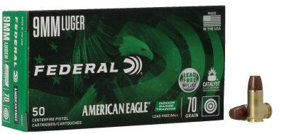 Federal 9mm Luger, 70gr, Lead Free (50 Rnd Box)_1