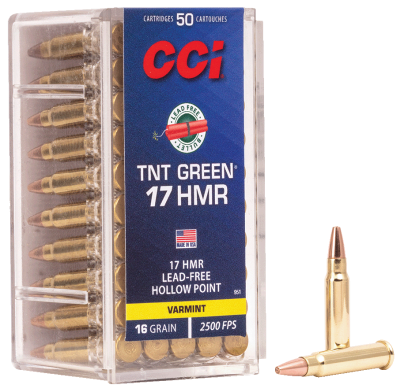 CCI 951 Cartouche .17HMR, TNT Green, HP 16grs_1