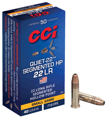 CCI 970 Cartouche .22lr, Quiet-22 Segmented HP_1