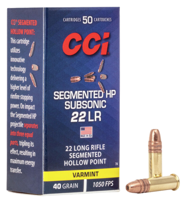 CCI 74 KK-Patrone .22lr, Subsonic Segmented HP_1