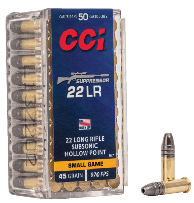 CCI 957 Cartouche .22lr, Supressor JHP 45grs_1