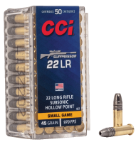 CCI 957 KK-Patrone .22lr, Supressor JHP 45grs 