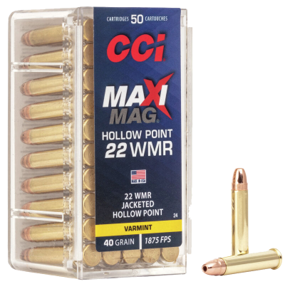 CCI Rimfire .22WMR, JHP MaxiMag 40grs_1