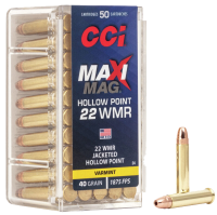 CCI Rimfire .22WMR, JHP MaxiMag 40grs