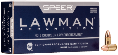 Speer Lawman Cartridge 9mm Para, TMJ 124gr/8.0g_1