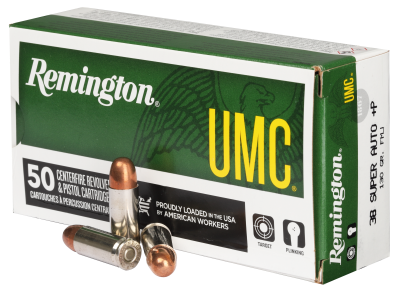 UMC FFW-Patrone .38SuperAuto +P, FMJ 130gr_1