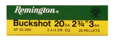 Express Buckshot 20GA 2.75IN #BK3 20PEL (5 rds)_1