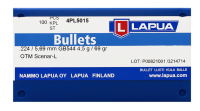 Lapua Bullet .224, Scenar-L OTM 69gr GB544