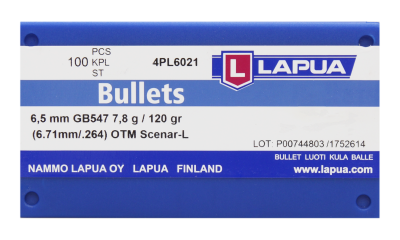 Lapua bullet 6mm, Scenar-L OTM 105gr GB542_2