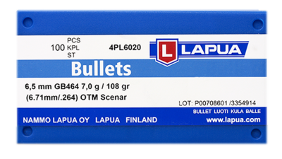 Lapua bullet 6.5mm, Scenar OTM 108gr GB464_1