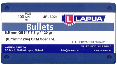 Lapua bullet 6.5mm, Scenar-L OTM 120gr GB547_2