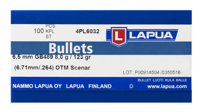 Lapua bullet 6.5mm, Scenar OTM 123gr GB489_1