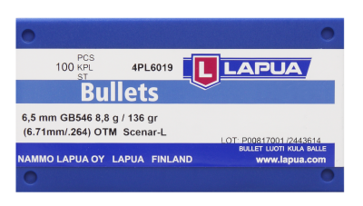 Lapua bullet 6.5mm, Scenar-L OTM 136gr GB546_1