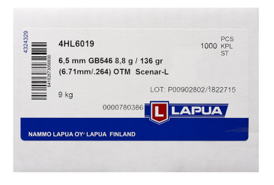 Lapua Geschosse 6.5mm, Scenar-L OTM 136gr GB546_2