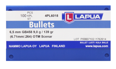 Lapua Projectile 6.5mm, Scenar OTM 139gr GB458_2