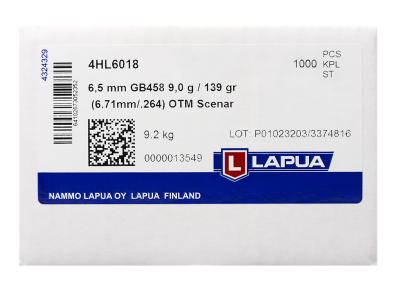 Lapua Geschosse 6.5mm, Scenar OTM 139gr GB458_1