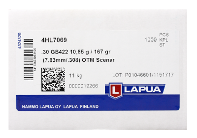 Lapua Projectile 7.62mm, Scenar OTM 167gr GB422_2