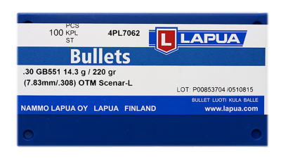 Lapua projectile 7.62mm, Scenar-L OTM 220gr GB551_2