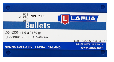 Lapua bullet 7.62mm, Naturalis Solid 170gr N558_2