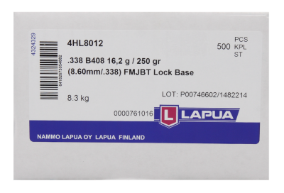 Lapua Geschosse .338, Lock Base FMJBT 250gr B408_2