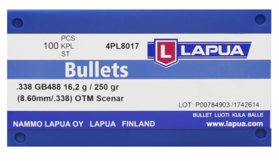 Lapua projectile .338, Scenar OTM 250gr GB488_2