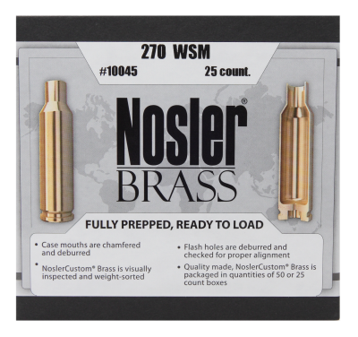 Nosler Douilles .270WSM, NC Brass (25Pcs.)_1