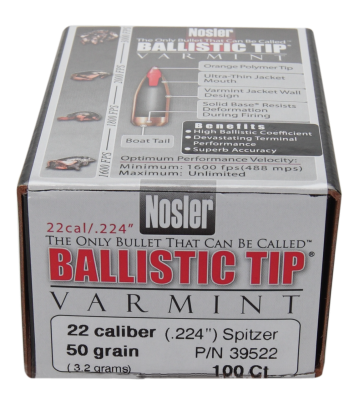 Nosler Geschosse .224, BallisticTip 50gr (100Pcs.)_3