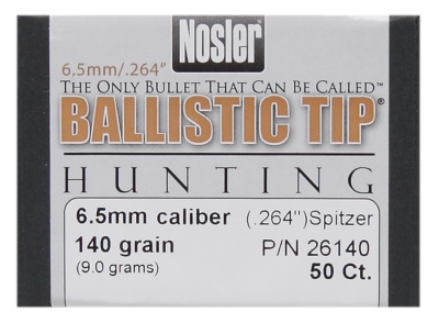 Nosler Geschosse 6.5mm, BallisticTip 140gr(50Pcs.)_1